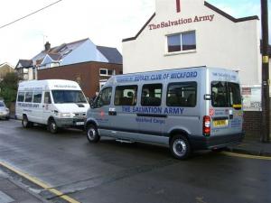 Wickford Rotary replaces the salvation Army minibus which it previously donated in 2001